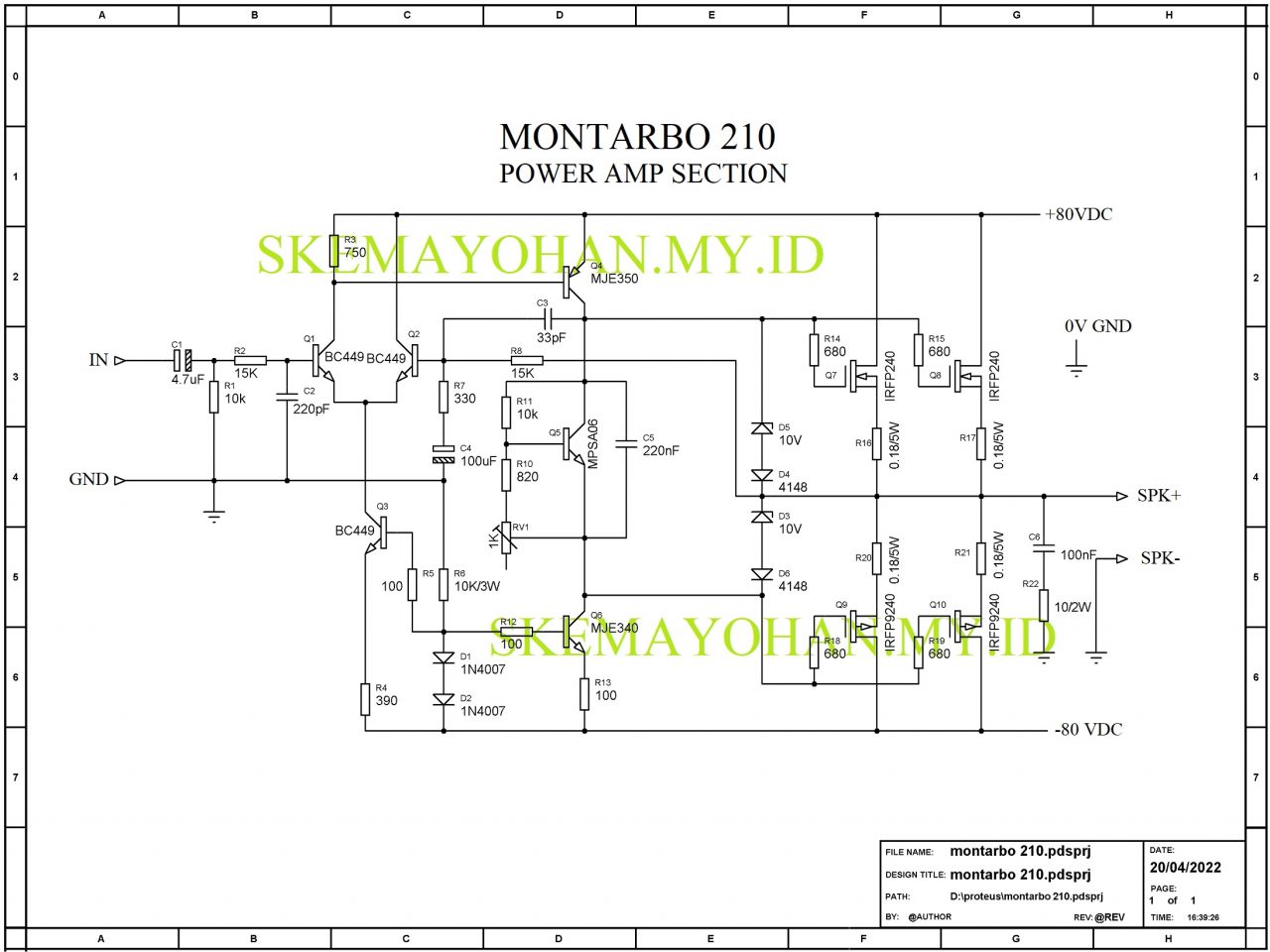 AMPLI MONTARBO 210 AUDIO SCHEMATICS COLLECTIONAUDIO SCHEMATICS COLLECTION