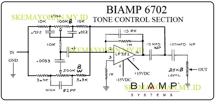 ANEKA SKEMA 8 TONE CONTROL BIAMP MIXER - AUDIO SCHEMATICS
