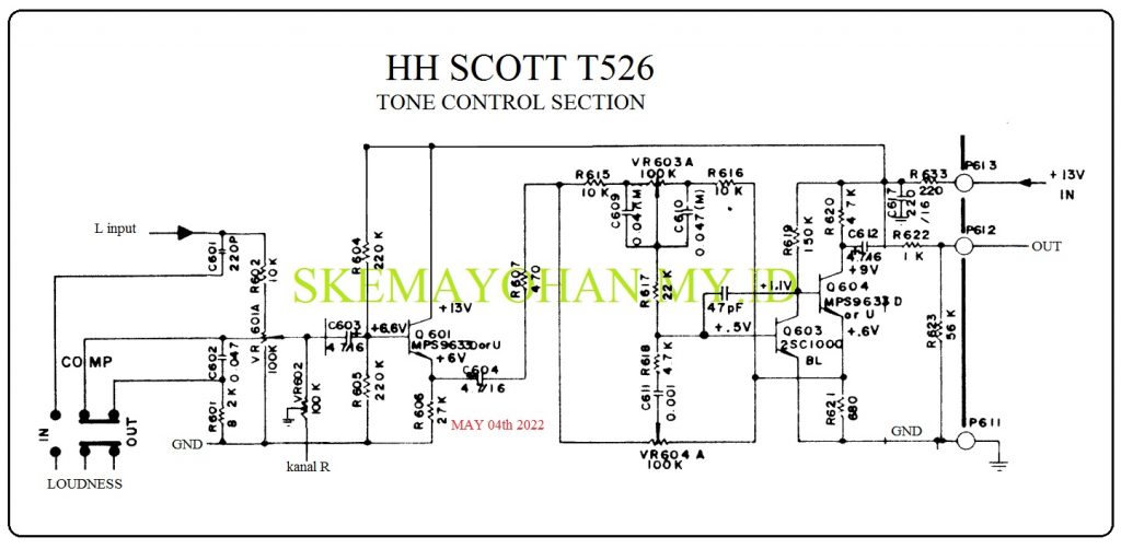 SKEMA TONE CONTROL HH SCOTT - AUDIO SCHEMATICS COLLECTIONAUDIO