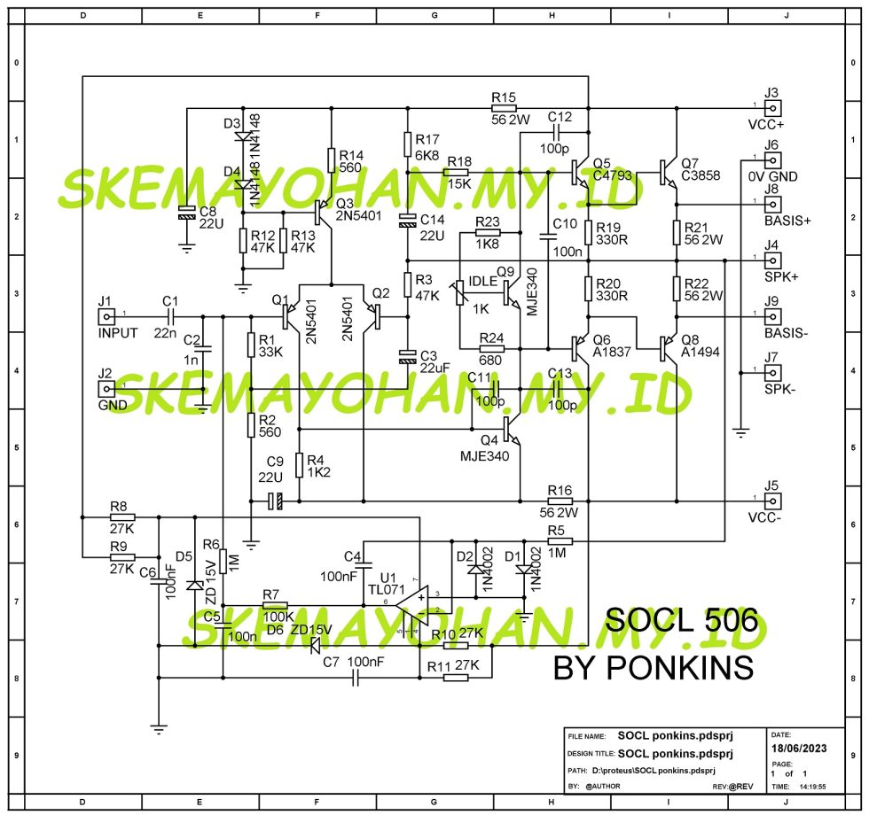 SKEMA SOCL 506 PCB PONKINS - AUDIO SCHEMATICS COLLECTIONAUDIO