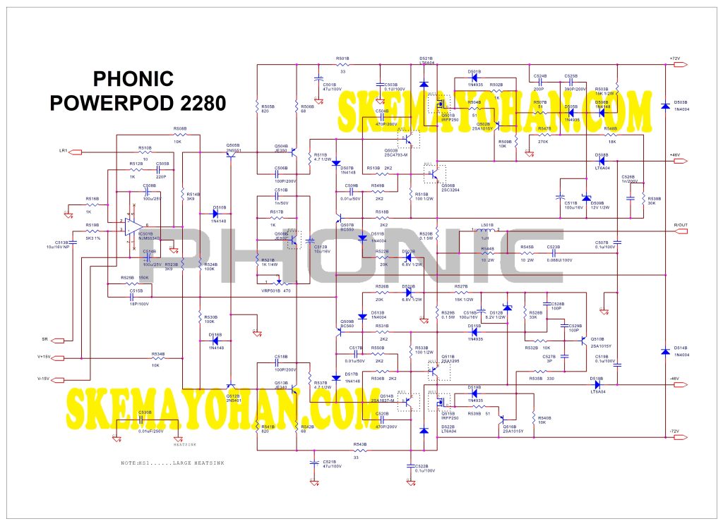 Potongan skema Power CLASS H 350 WATTS