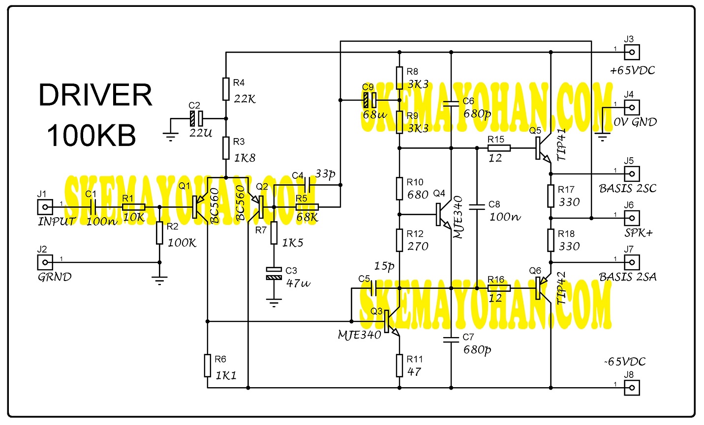 DRIVER OCL 65 VOLT YORKVILLE - AUDIO SCHEMATICS COLLECTIONAUDIO ...