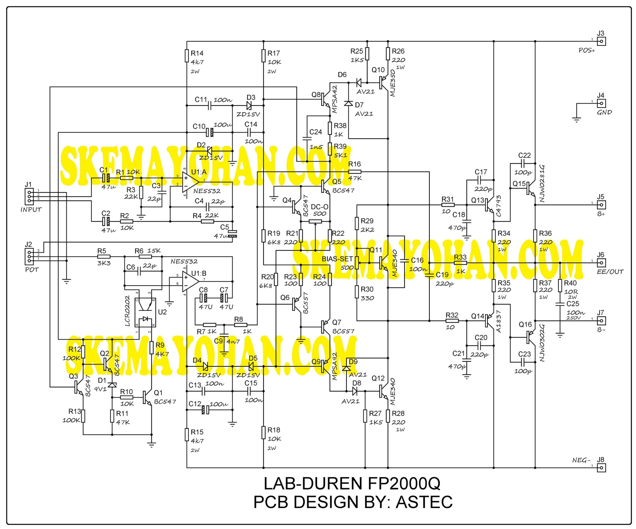 SKEMA DRIVER LAB DUREN FP2000Q - AUDIO SCHEMATICS COLLECTIONAUDIO