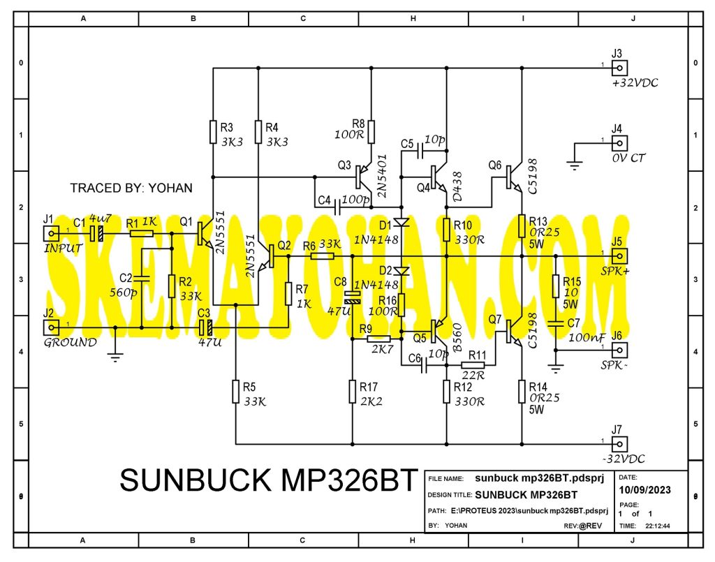 traced schematic SUNBUCK MP326BT
