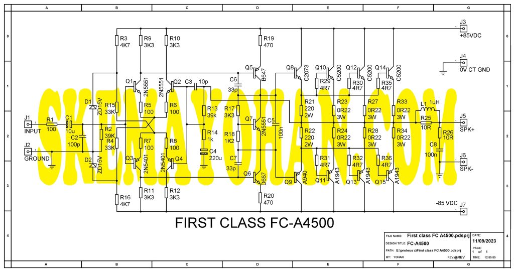 result of traced drawing of First Class FC-A4500