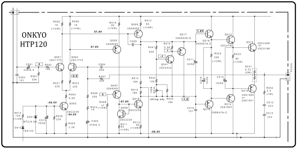 skema OCL 39V 100W ONKYO HTP120