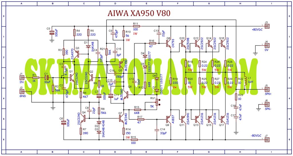 MODIFIKASI POWER OCL AIWA XA950 MODIF KE 600W
