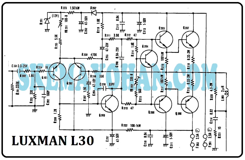 SCHEMATIC POWER AMPLIFIER LUXMAN L30