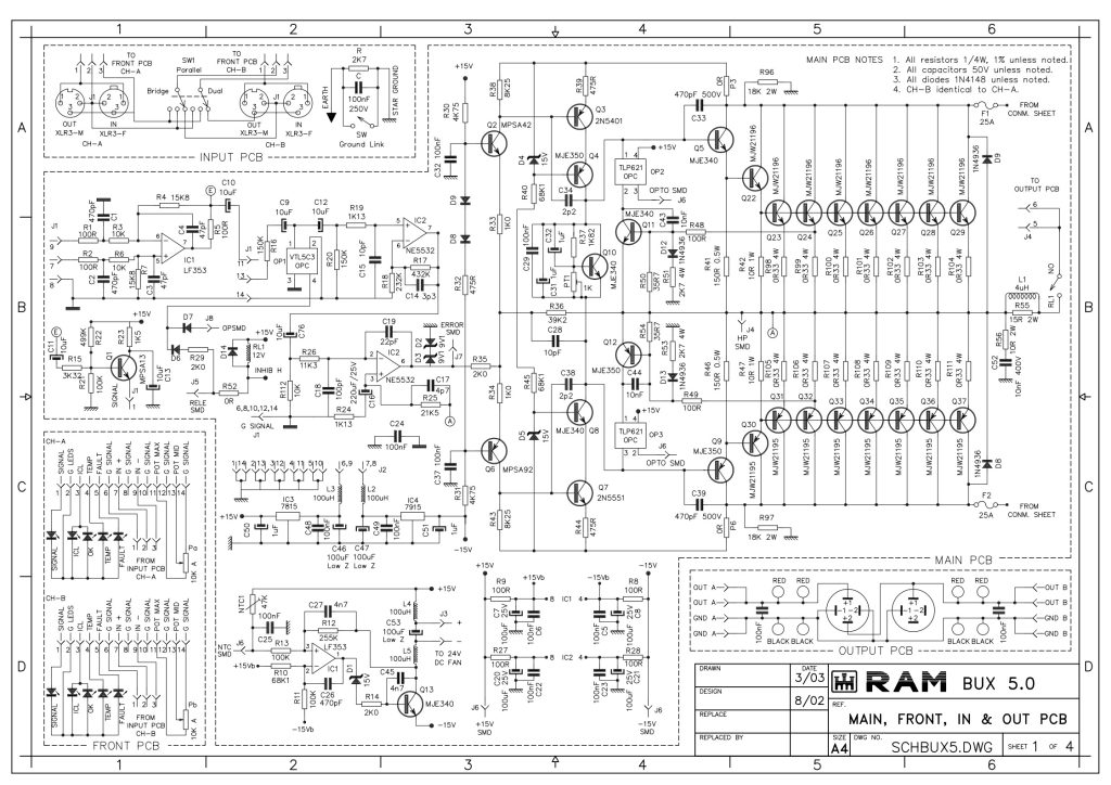 SCHEMATIC ASLI KLONING POWER AMPLIFIER RAM BUX 5.0 