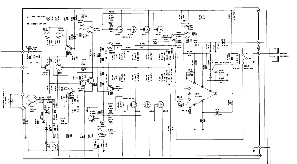 skema awal POWER MOSFET DENGAN 4 SET IRF640 IRF9640