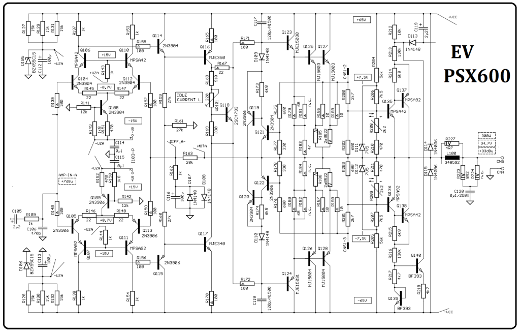 skema awal KLONING POWER SIMETRIS PSX600 ELECTROVOICE