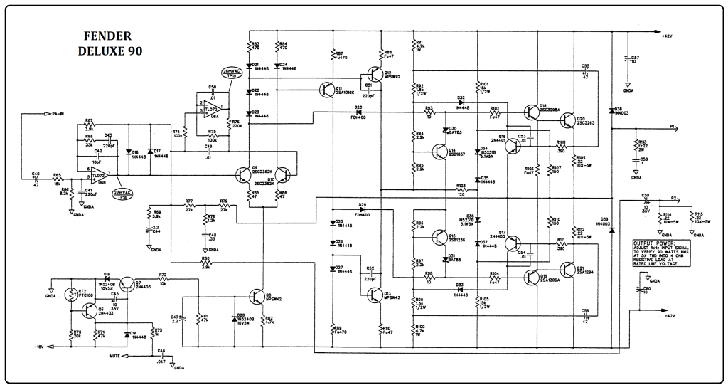 MODIFIKASI RANGKAIAN POWER FENDER DELUXE 90