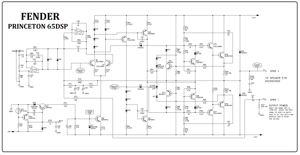 skema awal POWER FENDER PRINCETON