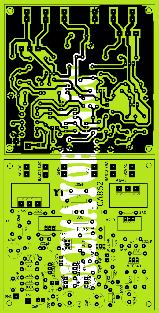 pcb KLONING DRIVER POWER CA862 750W