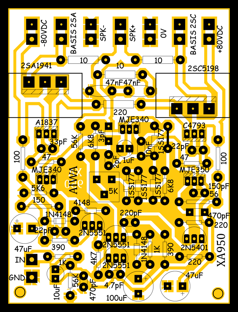 KLONING DRIVER POWER 80V AIWA XA950