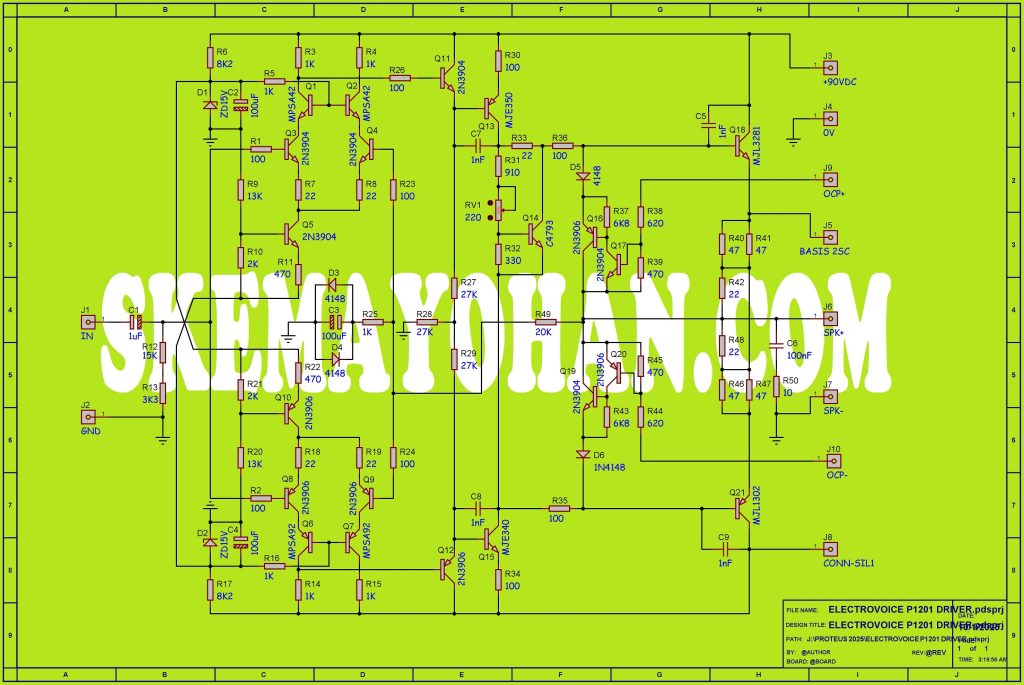 skema kloning driver KLONING DRIVER 1200W ELECTROVOICE