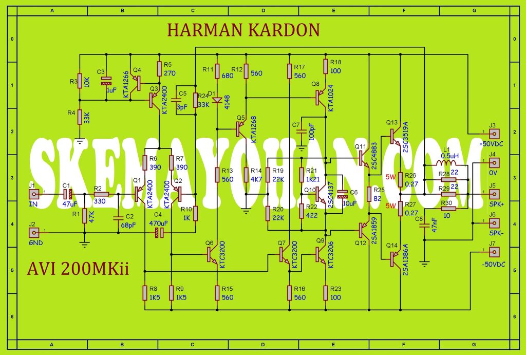 SKEMA GAMABR ULANG KLONING POWER OCL HARMAN KARDON 