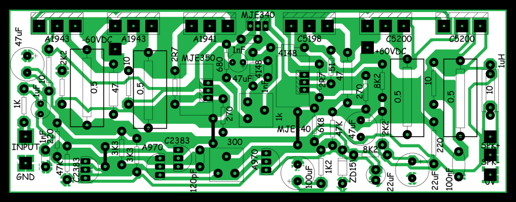 layout PCB KLONING POWER AKAI