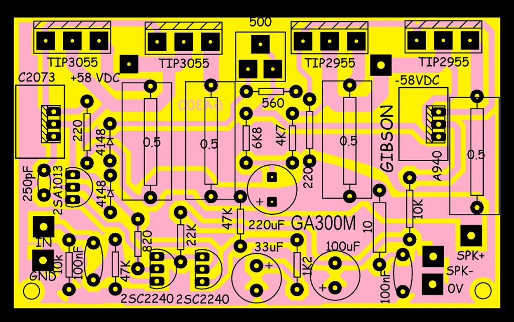 LAYOUT KLONING POWER GITAR GIBSON GA300