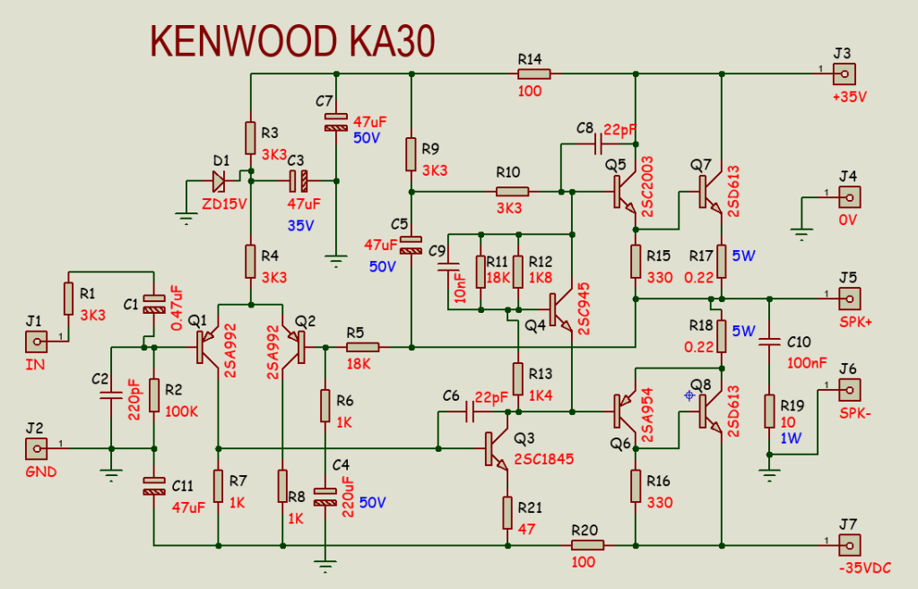 skema awal dari KLONING POWER KENWOOD KA30