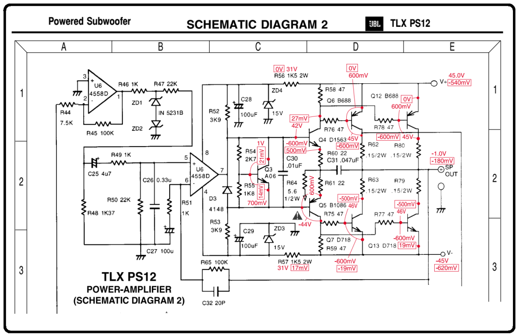 skema awal KLONING POWER SUBWOOFER JBL TLX PS12