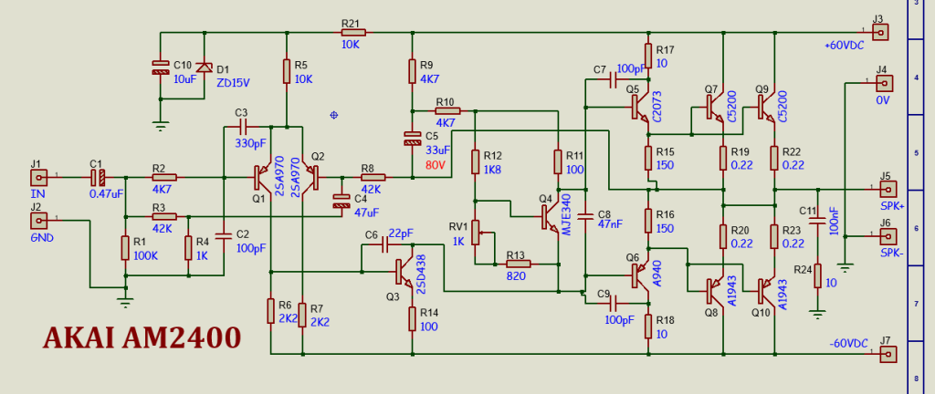 SKEMA MODIFIKASI UNTUK KLONING POWER MODIFIKASI AKAI AM2400