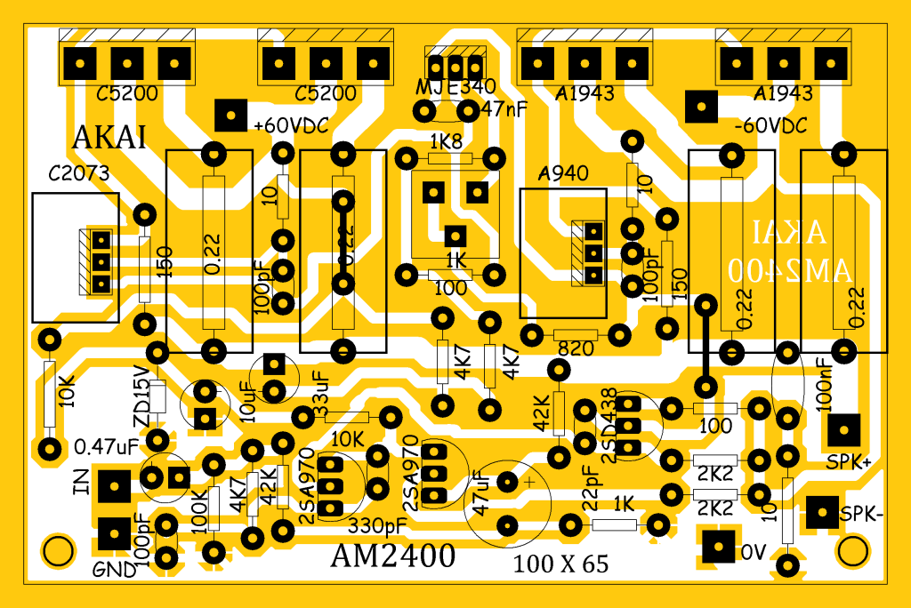 LAYOUT KLONING POWER MODIFIKASI AKAI AM2400