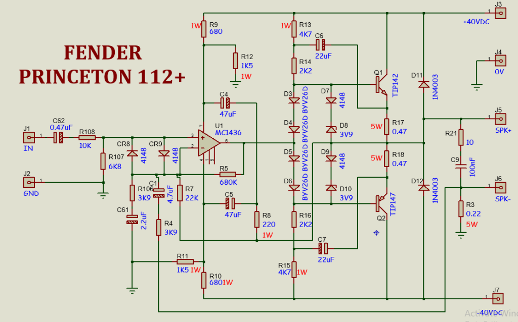 skema KLONING POWER DARLINGTON FENDER PRINCETON 112+