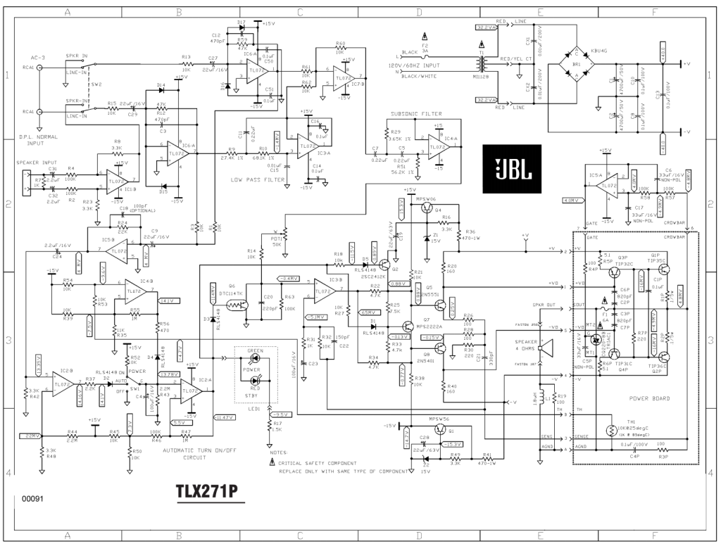 skema KLONING POWER JBL TLX271P