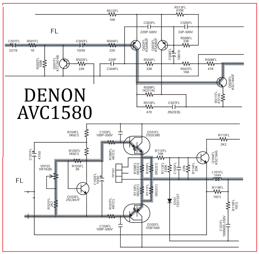 skema awal KLONING POWER DENON AVC1580
