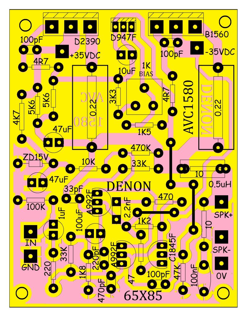 layout KLONING POWER DENON AVC1580