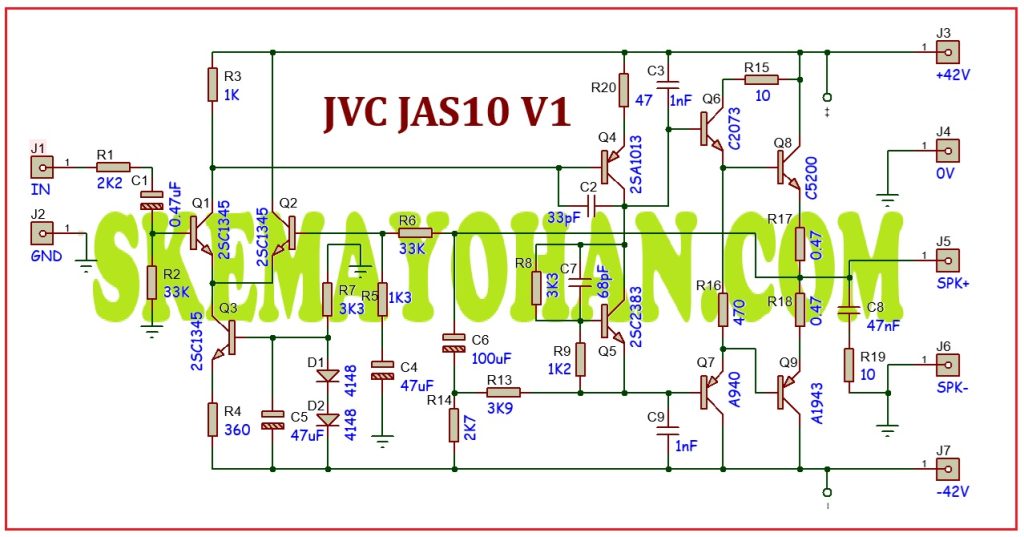 skema KLONING POWER STEREO JVC