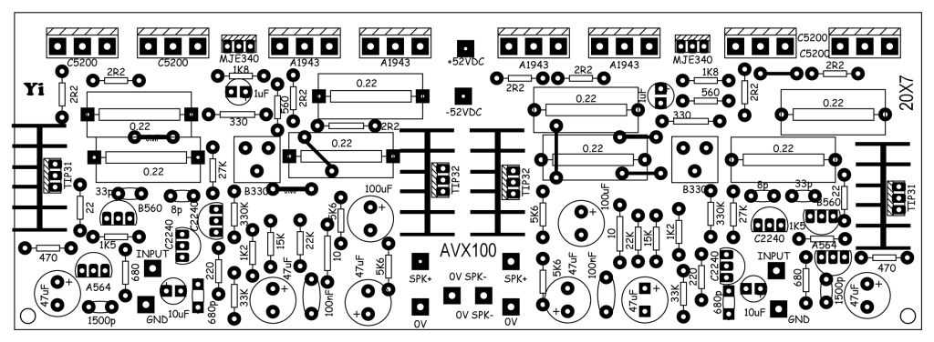TOP PCB KLONING POWER STEREO YAMAHA