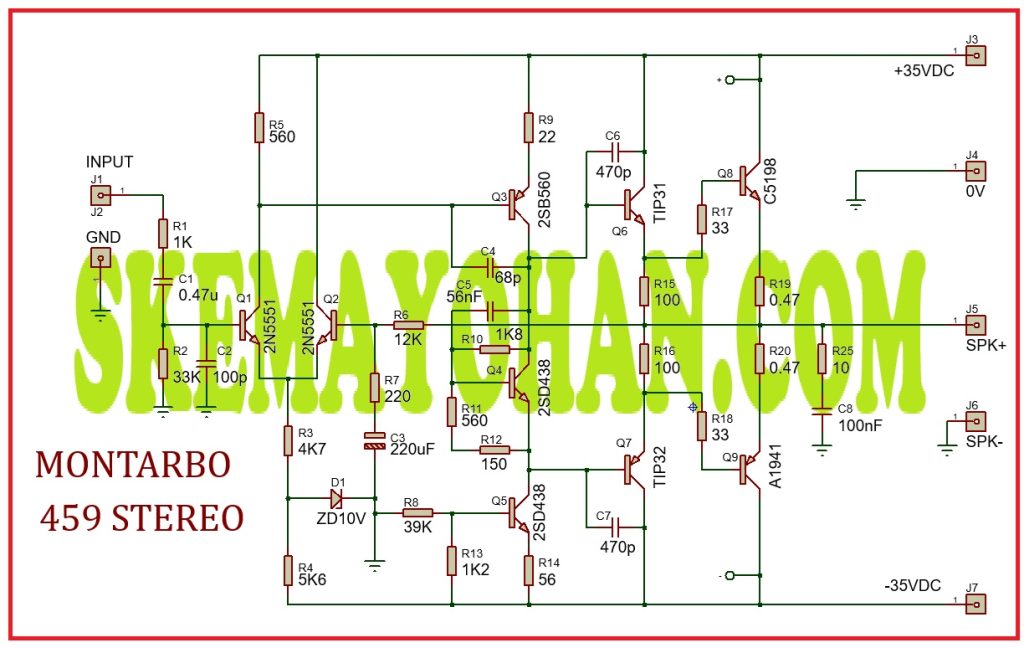 SKEMA GAMBAR ULANG KLONING POWER STEREO MONTARBO