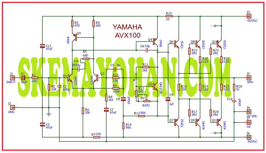 KLONING POWER STEREO YAMAHA AVX100