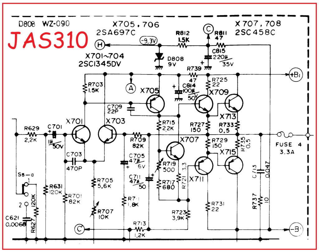 KLONING POWER JVC JAS310 skema asli