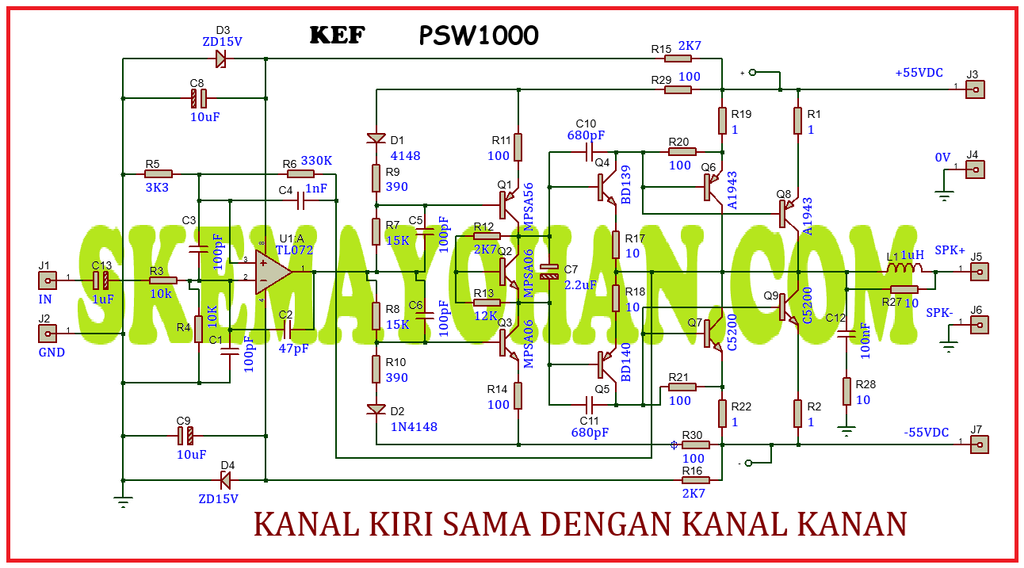 KLONING POWER STEREO KEF PSW1000